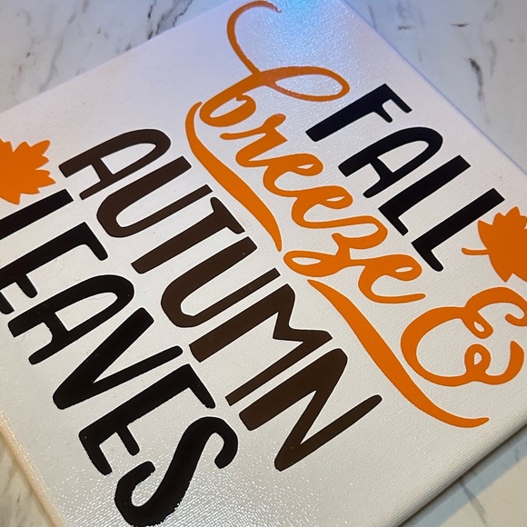 Fall Breeze & Autumn Leaves | 10x10 Canvas | Autumn Decor - Picture 4 of 4